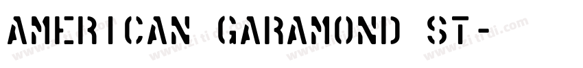 American Garamond St字体转换
